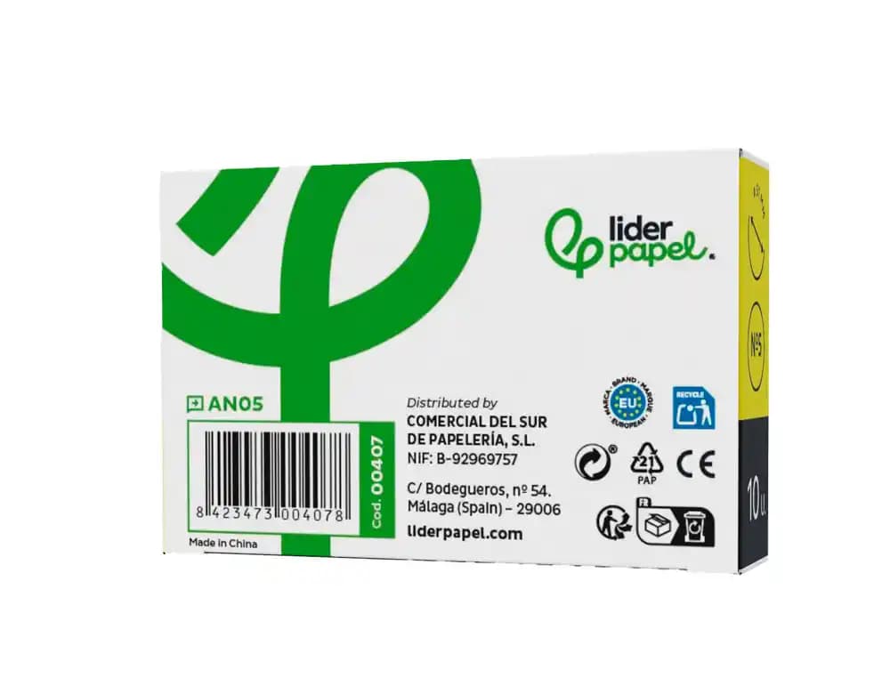 Anilla bisagra liderpapel niquelada n.5 diametro 51 mm caja de 10 unidades