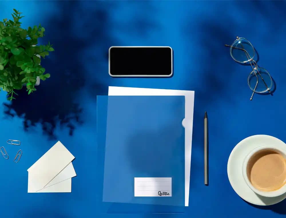 Carpeta liderpapel dossier a4 uñero con tarjetero y solapa interior