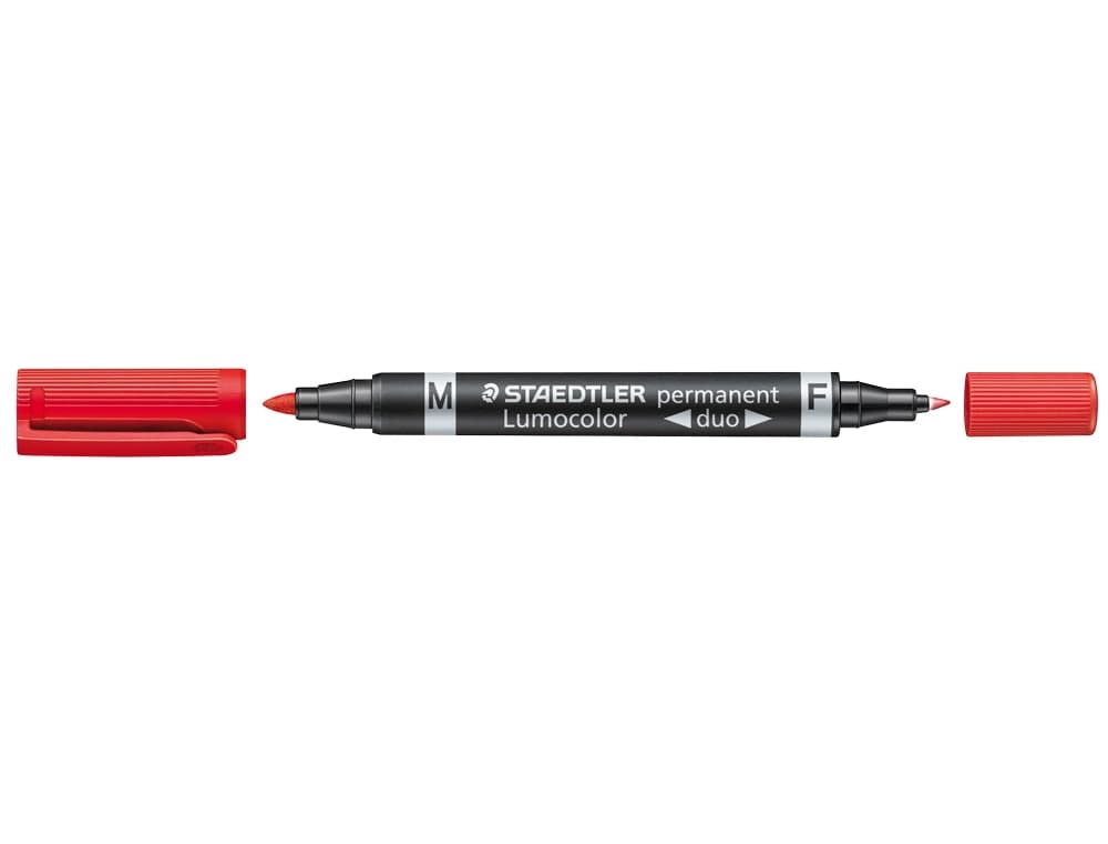 Rotulador staedtler lumocolor permanente duo 348 punta f 0,6 mm punta m 1,5 mm