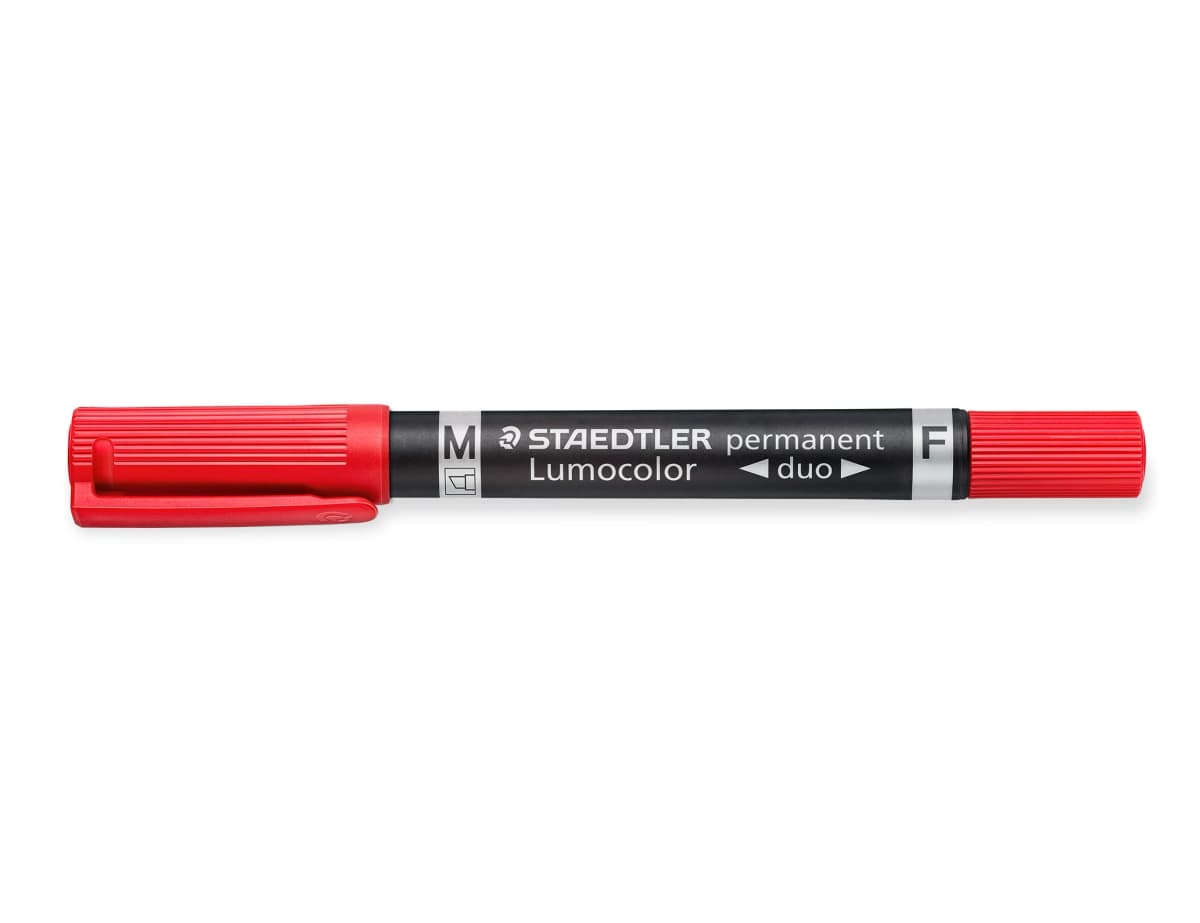 Rotulador staedtler lumocolor permanente duo 348 punta f 0,6 mm punta m 1,5 mm