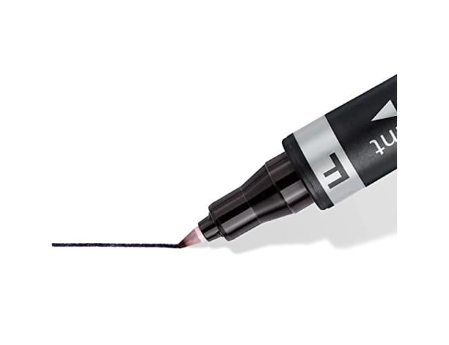 Rotulador permanente Staedtler Lumocolor Duo 348 con punta fina de 0,6 mm y gruesa de 1,5 mm – Negro