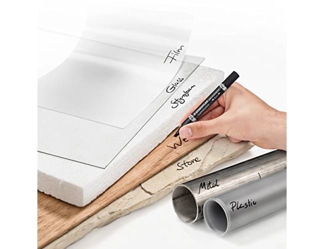 Rotulador permanente Staedtler Lumocolor Duo 348 con punta fina de 0,6 mm y gruesa de 1,5 mm – Negro