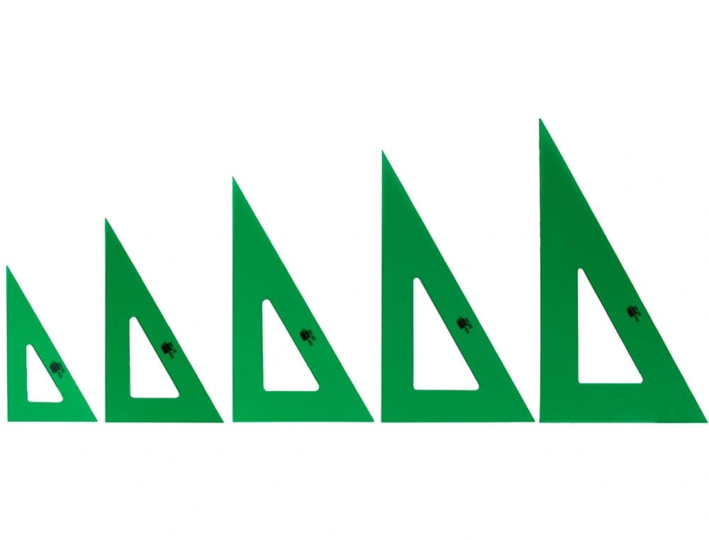 Escuadra liderpapel 25 cm acrilico verde