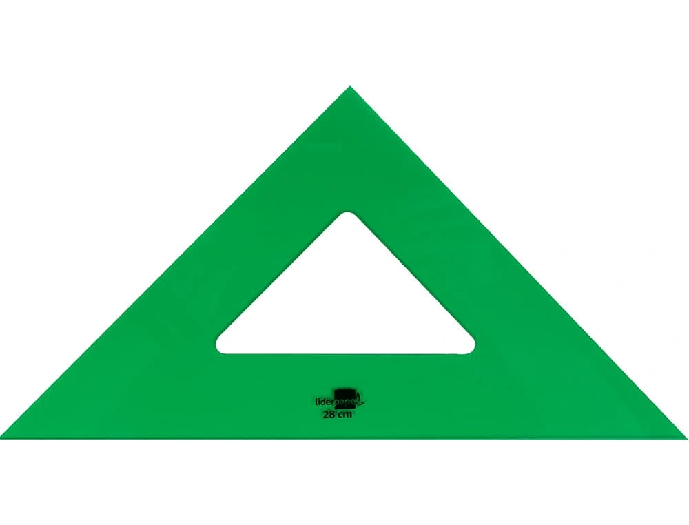 Escuadra liderpapel 28 cm acrilico verde