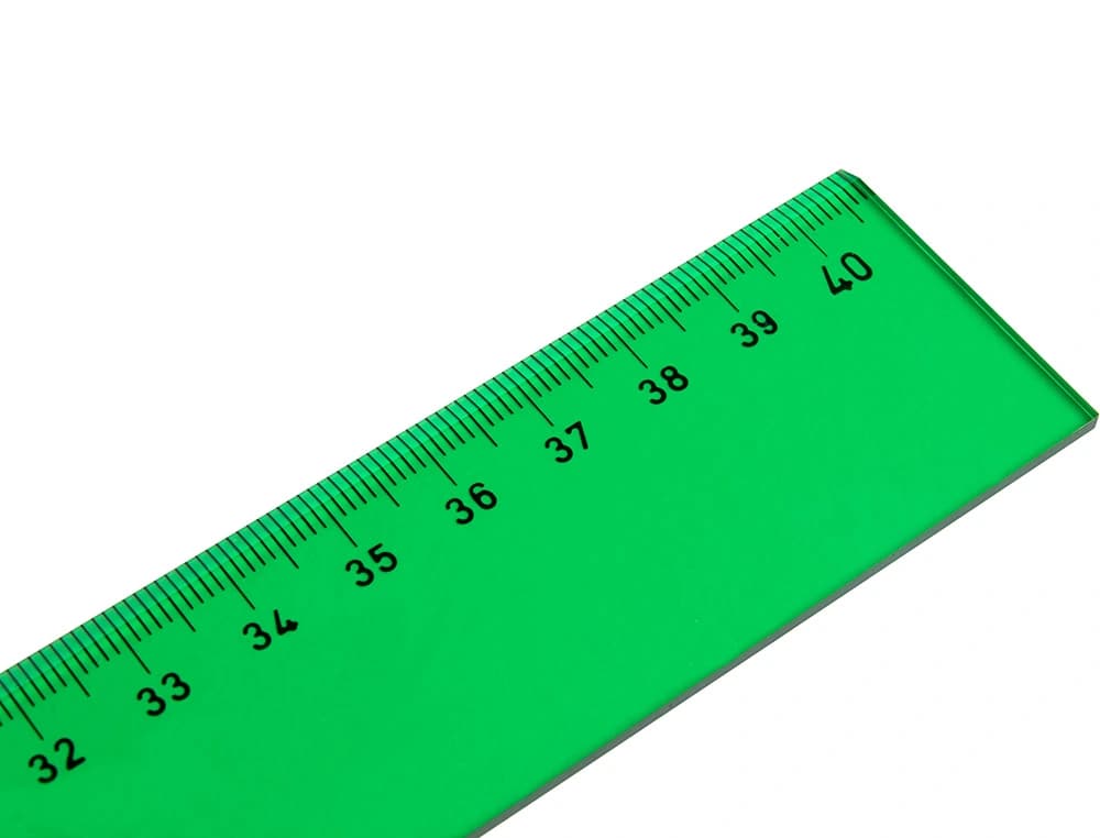Regla liderpapel 40 cm acrilico verde