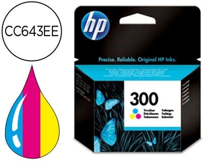 HP Cartucho de tinta original HP 300 tricolor, 165 páginas
