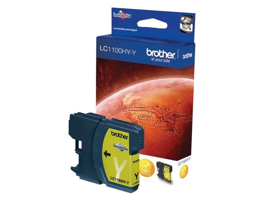 Ink-jet brother lc-1100y amarillo alta capacidad 750 pag