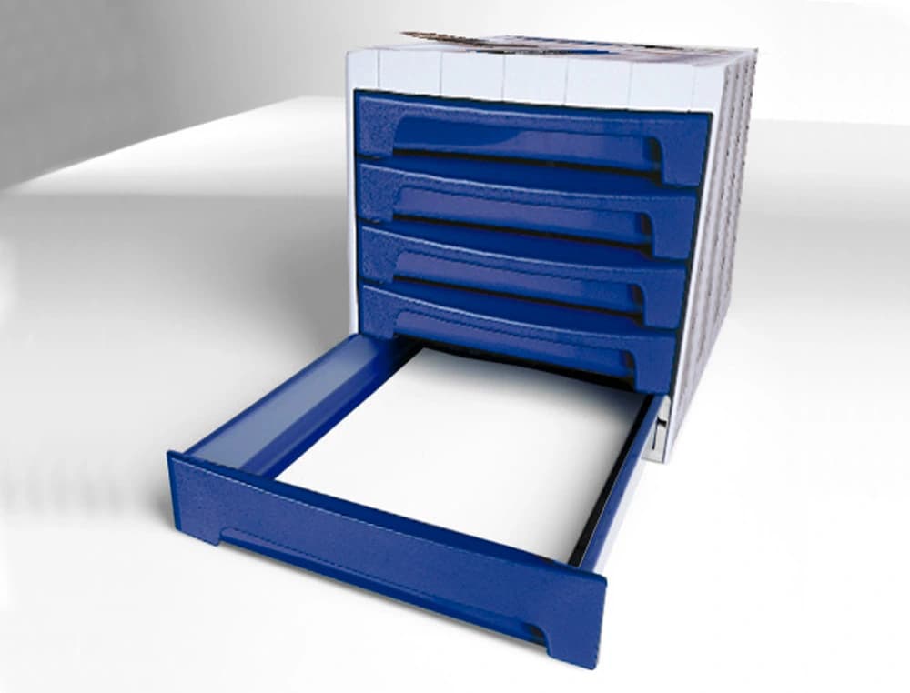 Fichero cajones de sobremesa archivo 2000 305x370x215 mm bandeja organizadora superior 6 cajones opaco
