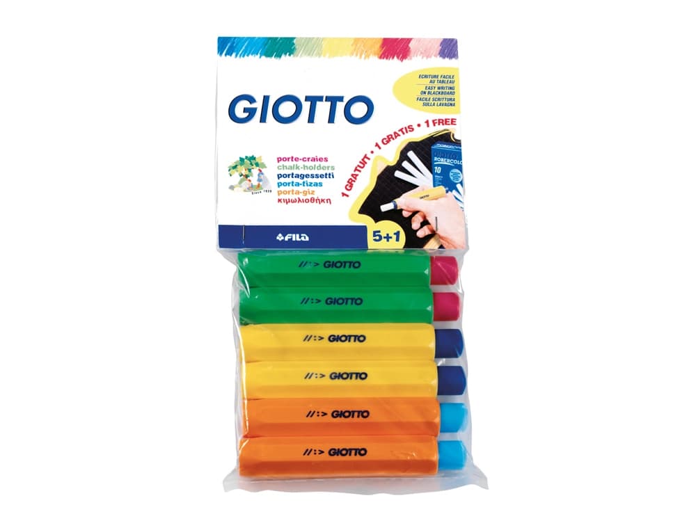 Portatizas plastico giotto blister de 5+1 de regalo