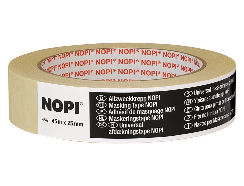 Cinta adhesiva tesa para pintar nopi 45 mt x 25 mm