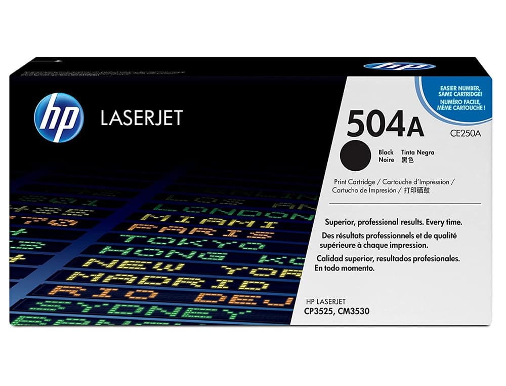 Toner hp laserjet color cp3525 negro 5.000 pag