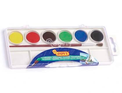 Jovi Acuarela jovi 6 colores con pincel estuche de plastico