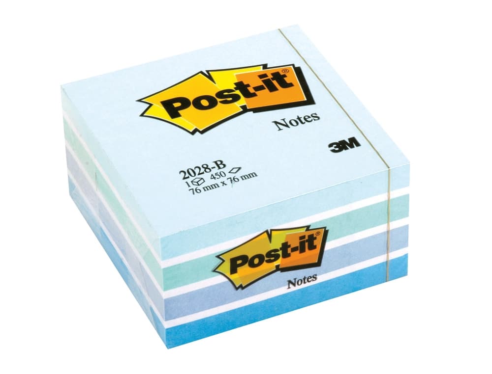 Bloc de notas adhesivas quita y pon post-it 76x76 mm cubo 450 hojas