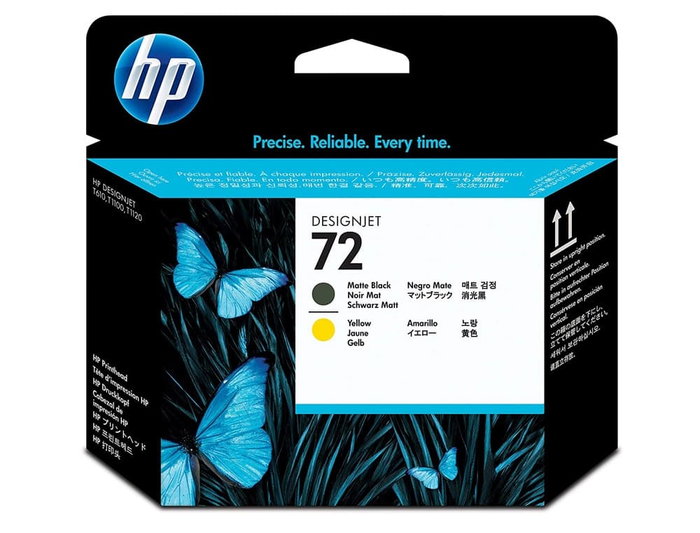 Ink-jet hp 72 cabezal negro mate y amarillo designjet t610/1100