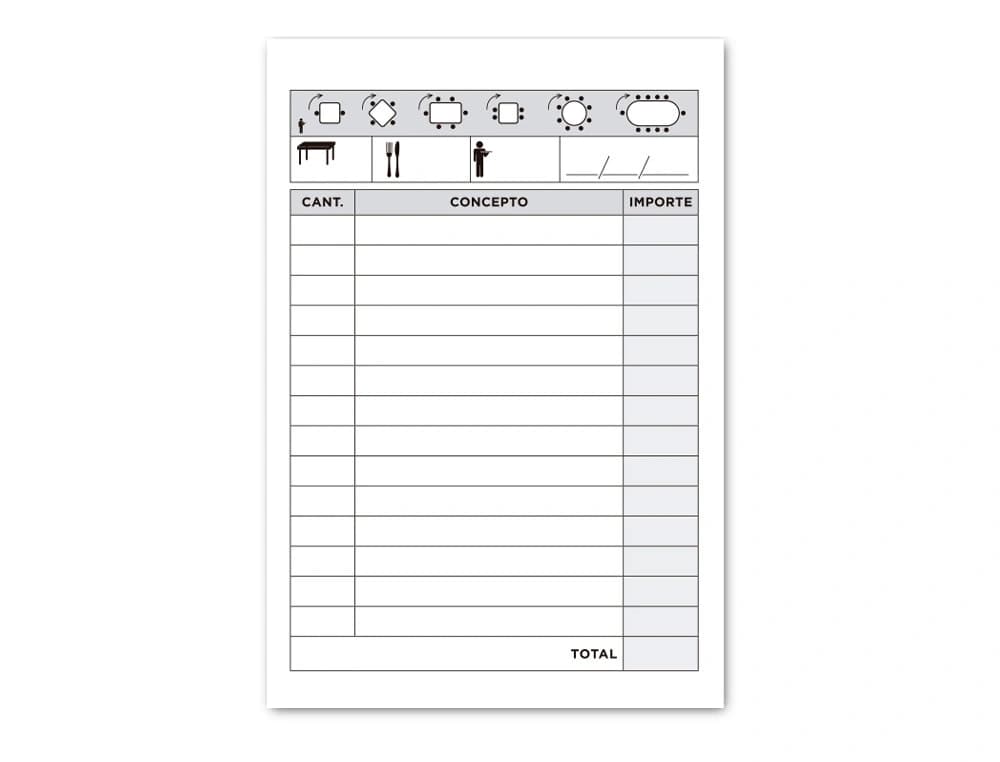Talonario liderpapel camarero 8º original y copia t280