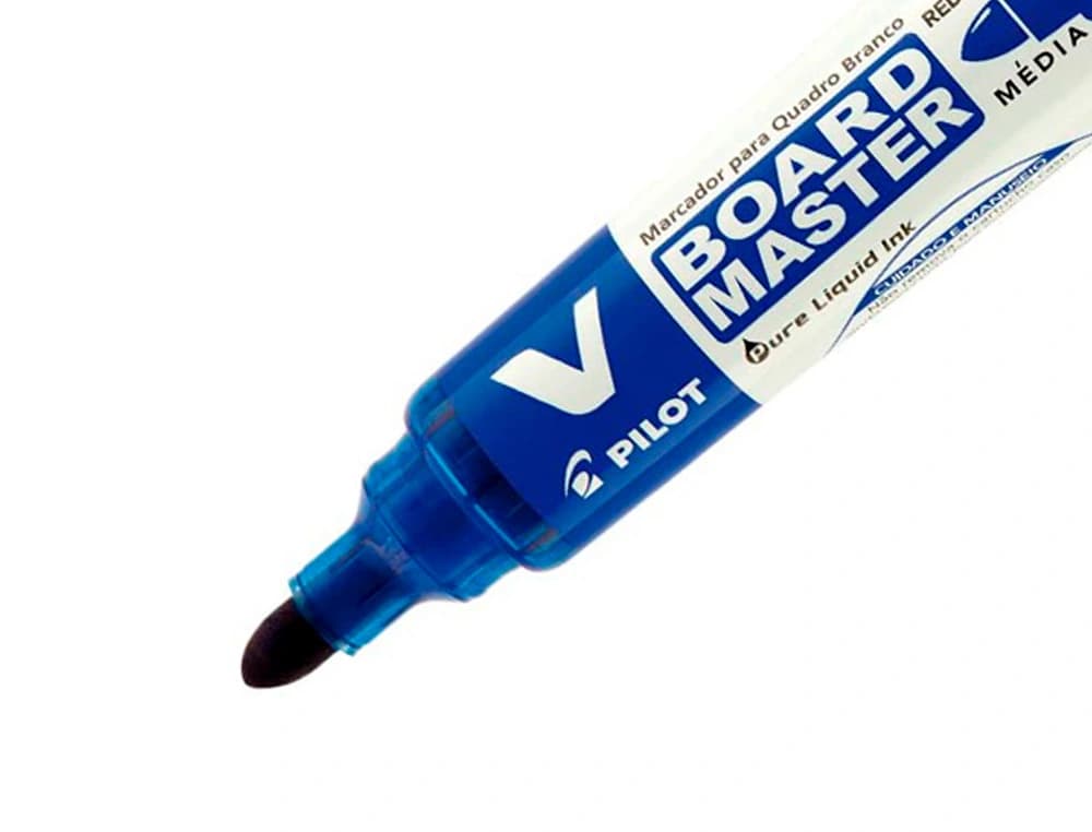Rotulador para pizarra blanca Pilot V Board Master recargable de tinta líquida, trazo de 2,3 mm – Azul