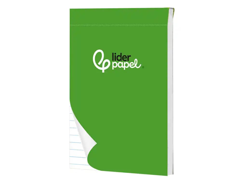 Bloc notas liderpapel horizontal a6 80 hojas 60g/m2 perforado