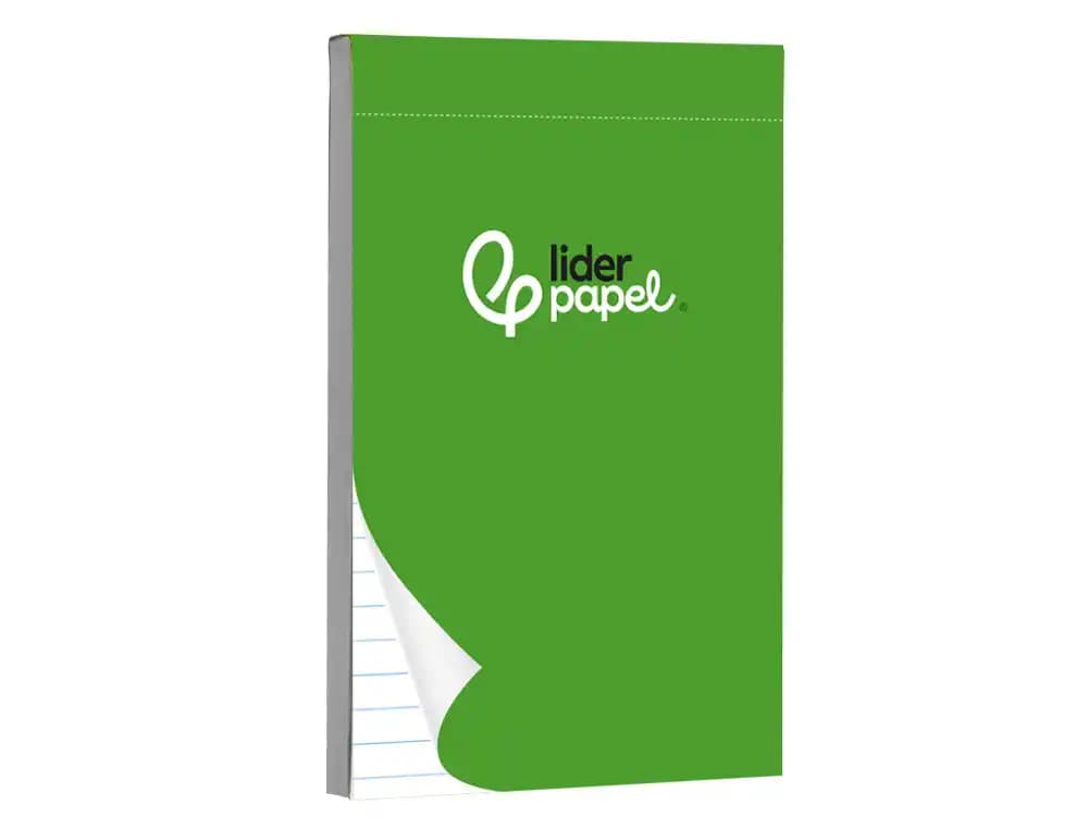 Bloc notas liderpapel horizontal a6 80 hojas 60g/m2 perforado