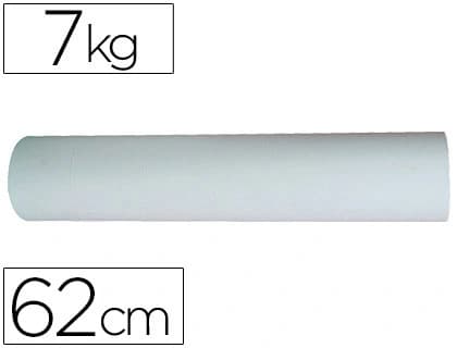 Liderpapel Papel kraft Liderpapel bobina ancho 62 cm longitud 188 m peso 7 kg gramaje 50 gr blanco