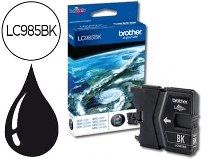 Brother Cartucho de tinta original Brother LC-985BK negro para DCP-J125, DCP-J315W, MFC-J265W, MFC-J410 y MFC-J415W