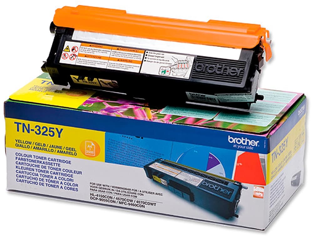 Toner brother tn-325y amarillo -3,500pag- hl-4140cn hl-4150cdn hl-4570cdw dcp-9055cdn dcp-9270cdw