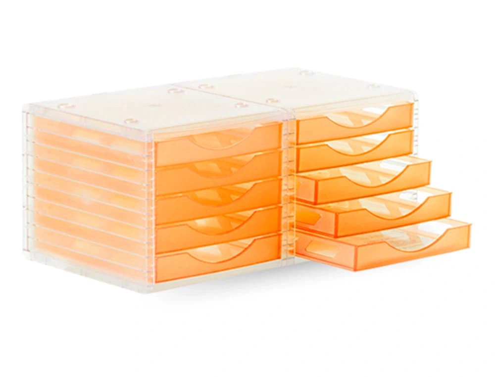Fichero cajones de sobremesa archivo 2000 340x270x260 mm apilables 5 cajones
