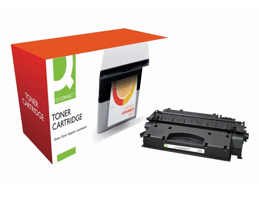 Toner q-connect compatible hp ce505x para laserjet negro 6500 paginas