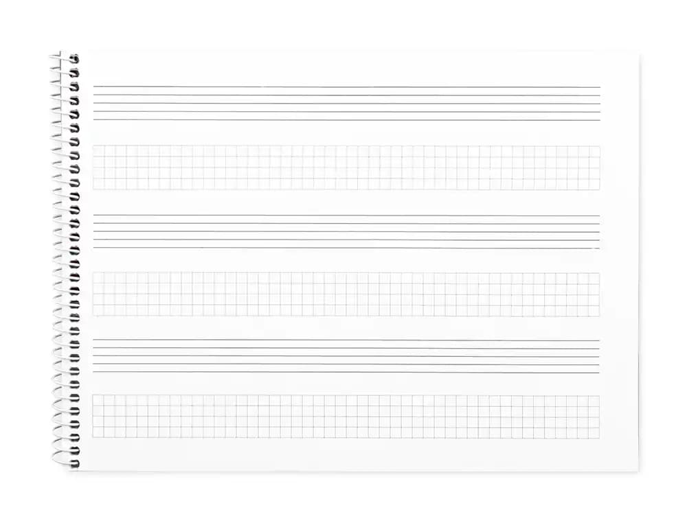 Bloc musica liderpapel combi pentagrama 3mm mas cuadricula de 4mm para anotaciones cuarto20 hojas 100g/m2