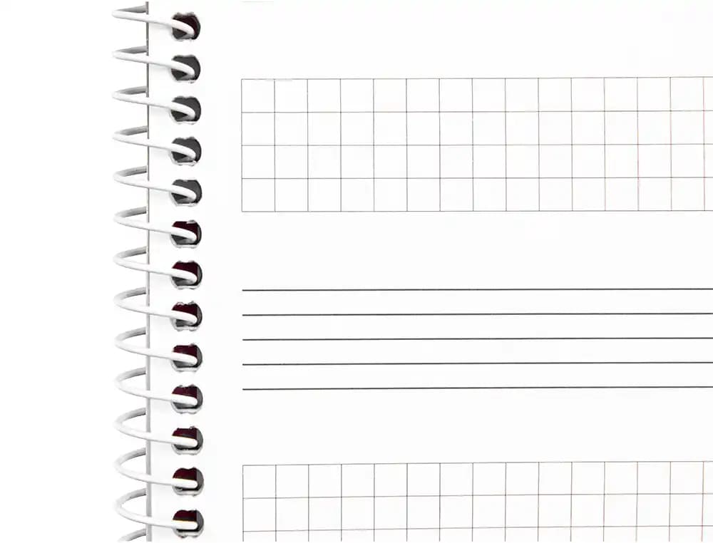 Bloc musica liderpapel combi pentagrama 3mm mas cuadricula de 4mm para anotaciones cuarto20 hojas 100g/m2