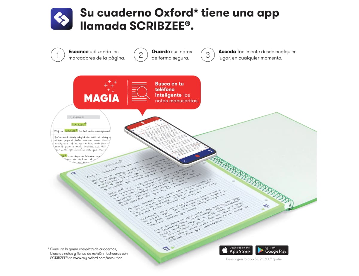 Bloc espiral oxford tapa extradura din a4 80 hojas cuadros 5mm