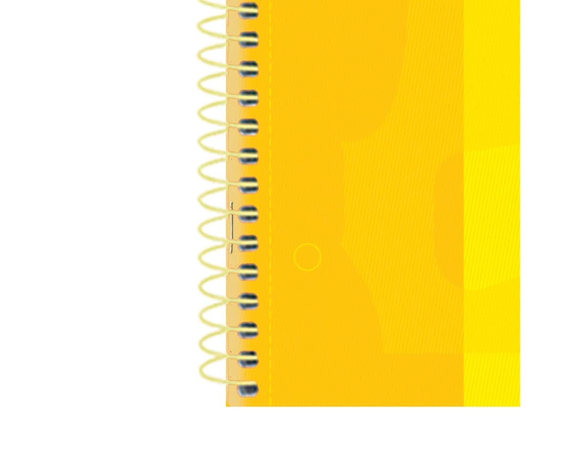 Bloc de espiral Oxford DIN A4 de tapa extradura, microperforado, cuadrícula de 5 mm, 80 hojas – Amarillo