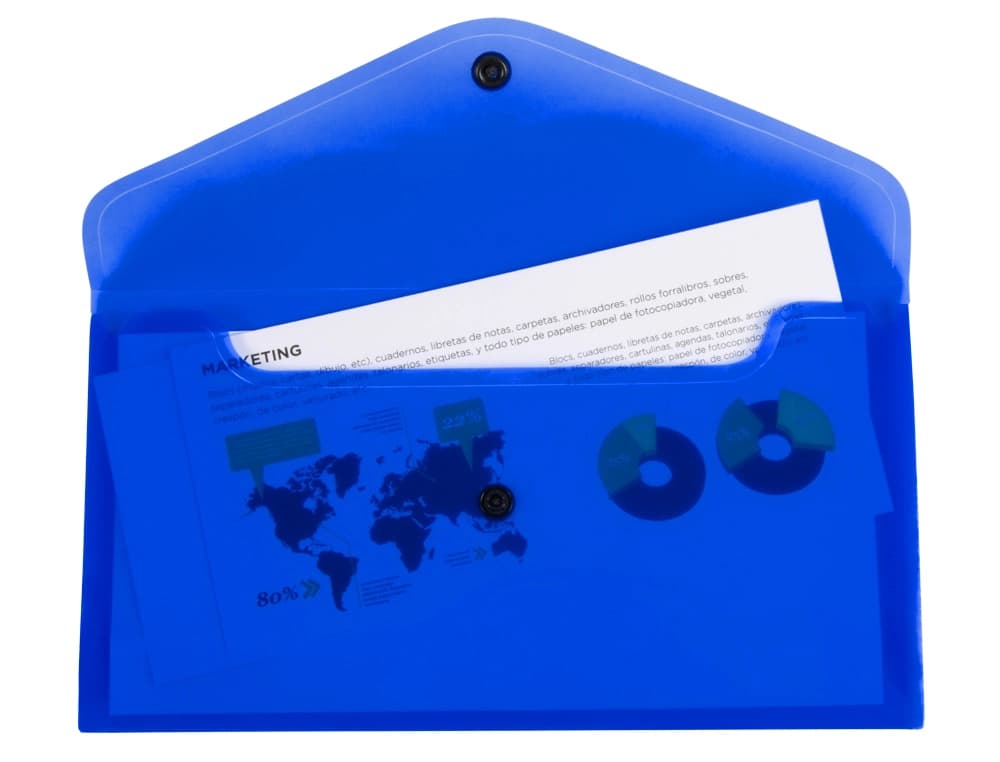 Carpeta liderpapel dossier broche polipropileno tamaño sobre americano 260x140 mm translucido