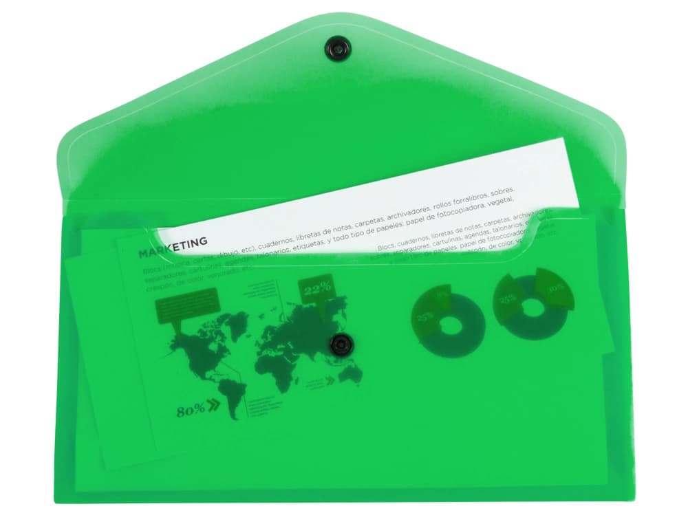 Carpeta liderpapel dossier broche polipropileno tamaño sobre americano 260x140 mm translucido
