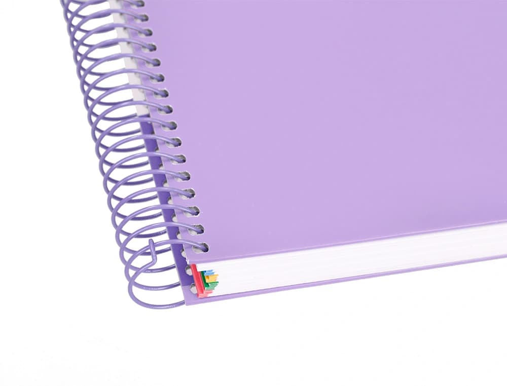 Cuaderno espiral micro antartik tapa forrada 120h cuadro 5mm 5 bandas 4 taladros