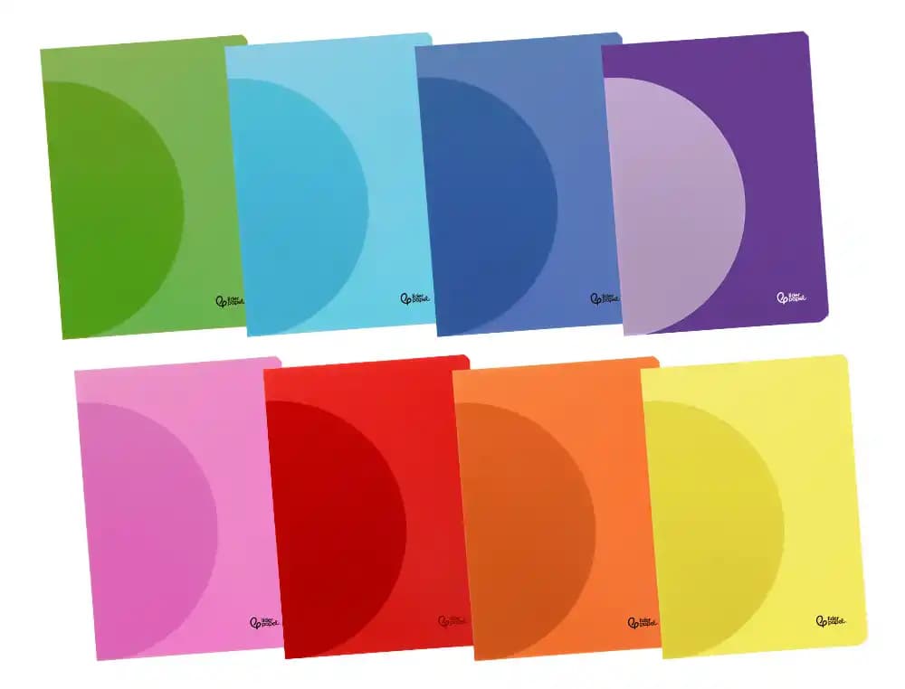 Libreta liderpapel 360 tapa de plastico 48 hojas 90gr pauta 5 2,5mm con margen colores surtidos