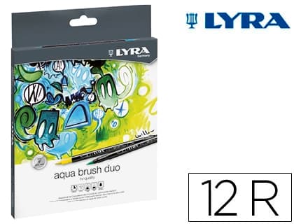 Lyra Rotulador lyra aqua brush duo caja de 12 colores