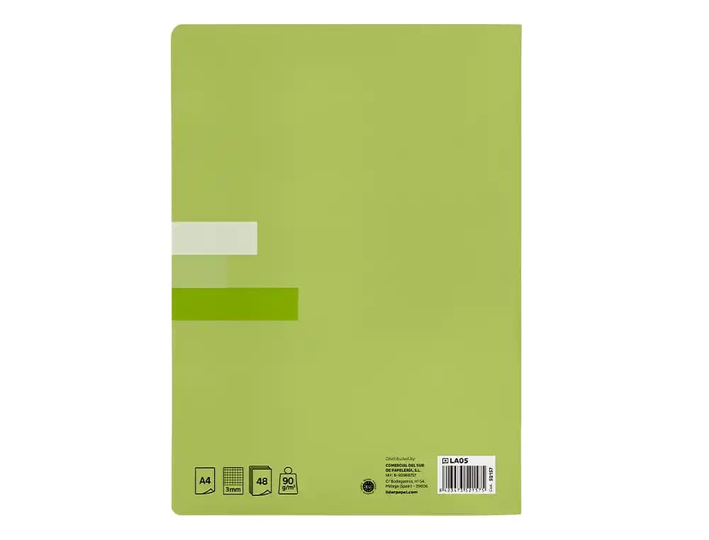 Libreta liderpapel scriptus a4 48 hojas 90gr cuadro 3mm con margen
