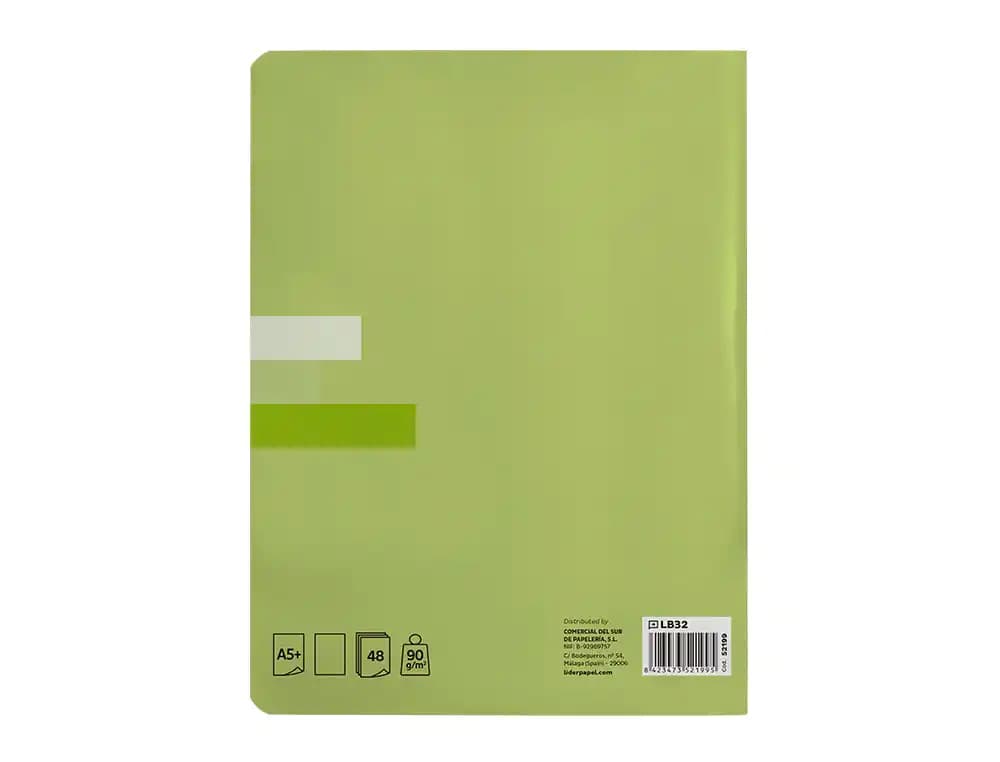 Libreta liderpapel scriptus a5 plus 48 hojas 90gr liso sin margen