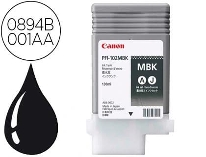 Canon Ink-jet canon pfi-102mbk ink tank negro mate