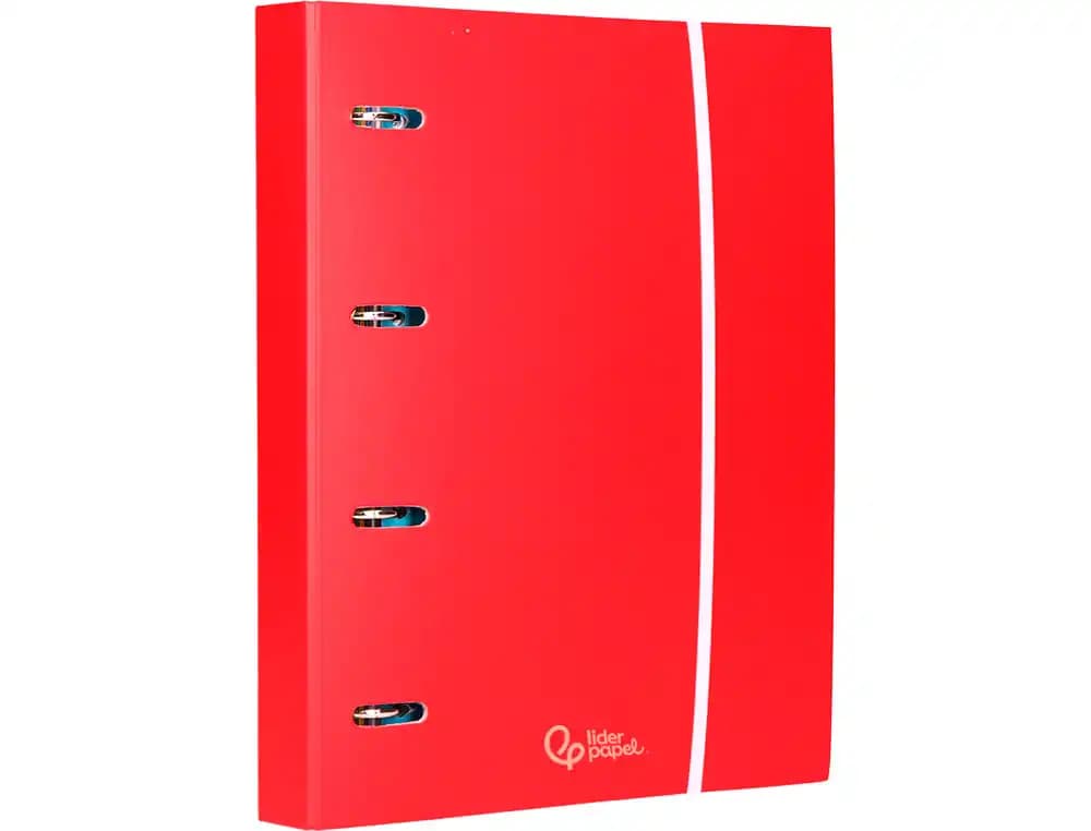 Carpeta con recambio liderpapel a5 cuadro 5mm forrada 4 anillas 20mm