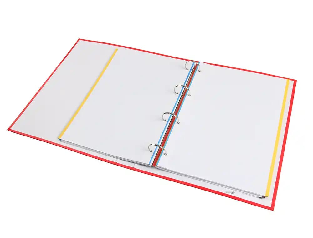 Carpeta con recambio liderpapel a5 cuadro 5mm forrada 4 anillas 20mm