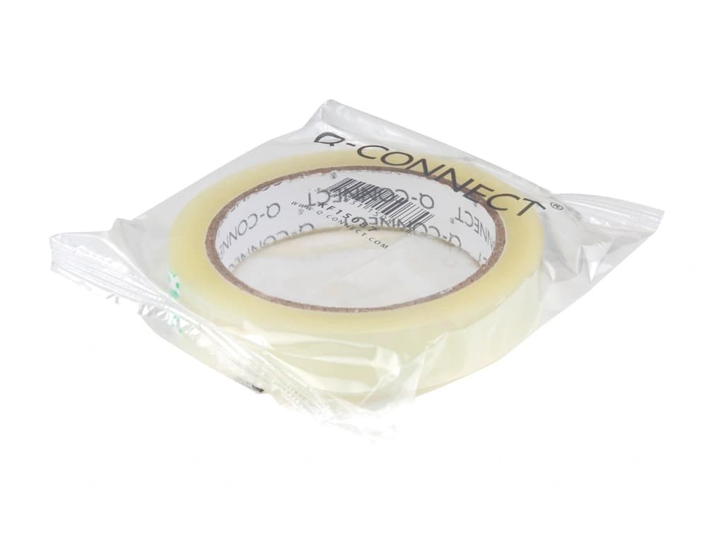 Cinta adhesiva q-connect transparente 66 mt x 19 mm encelofanada