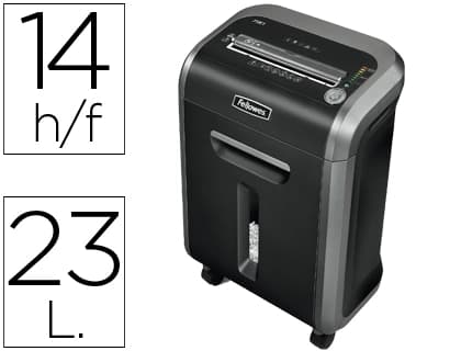 Fellowes Destructora de documentos fellowes ps-79ci capacidad de corte 16 h destruye tarjetas de credito grapas clips y cd