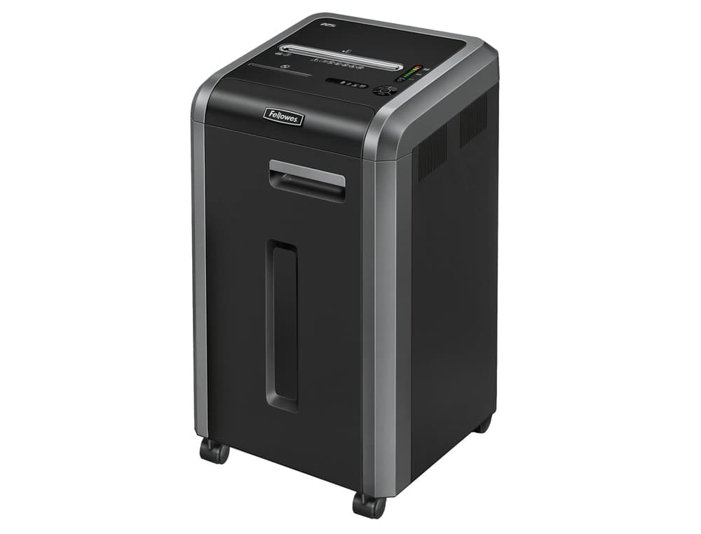 Destructora de documentos fellowes 225ci capacidad de corte 24 h destruye grapas clips cd y tarjetas 60 litros