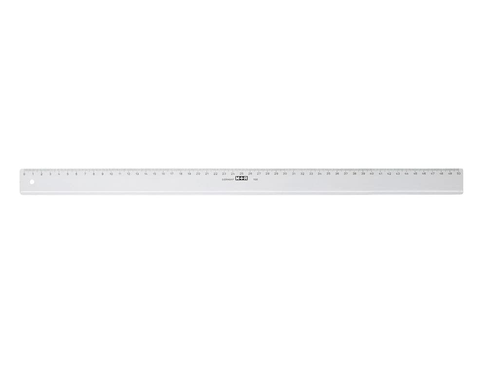 Regla m+r 50 cm plastico transparente