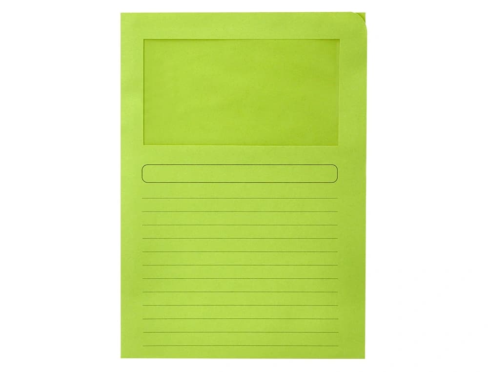 Subcarpeta cartulina q-connect din a4 con ventana transparente 120 g/m2