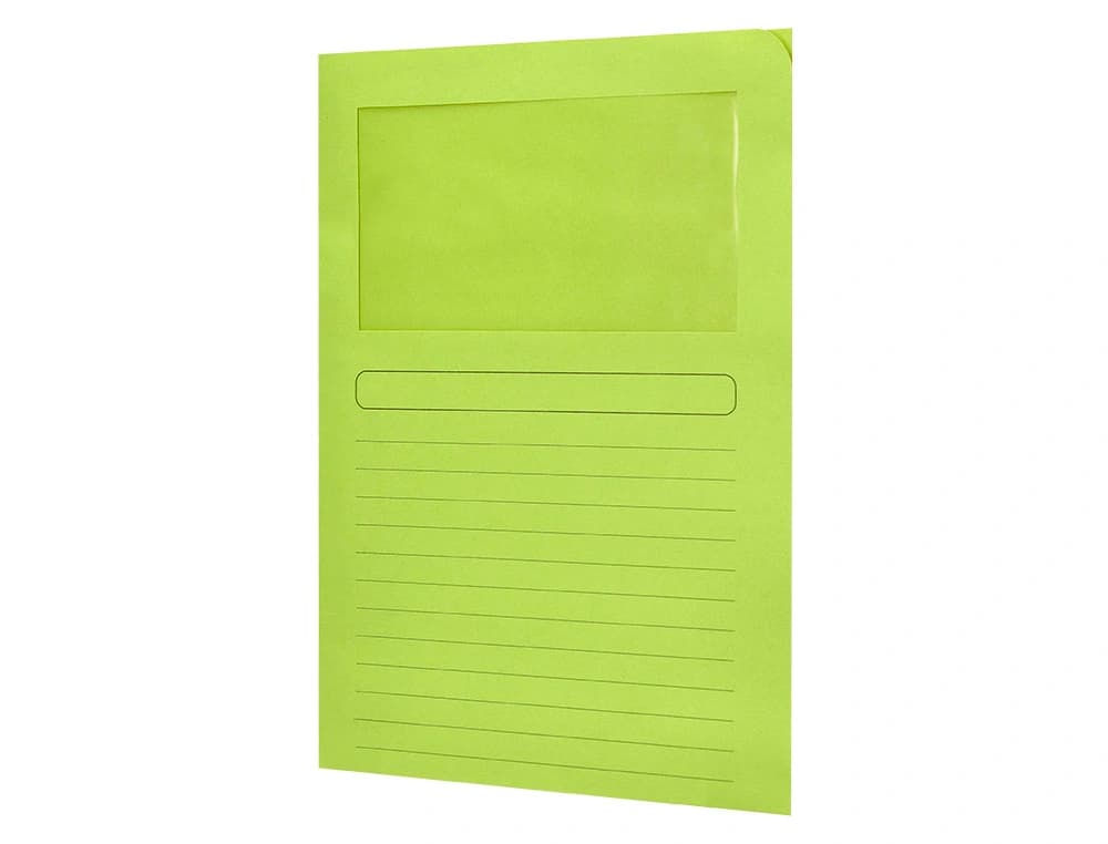 Subcarpeta cartulina q-connect din a4 con ventana transparente 120 g/m2