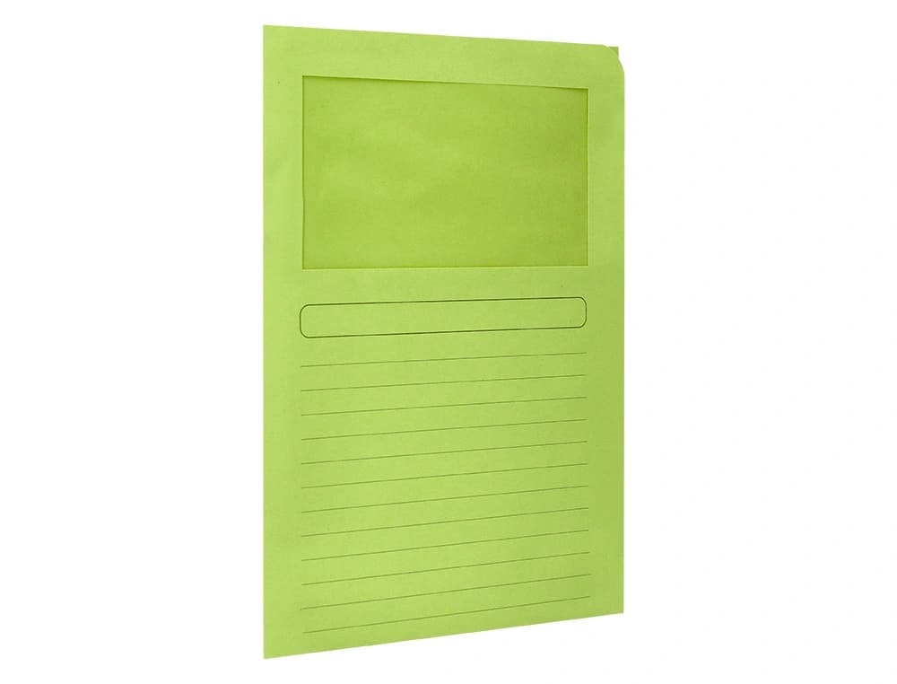 Subcarpeta cartulina q-connect din a4 con ventana transparente 120 g/m2