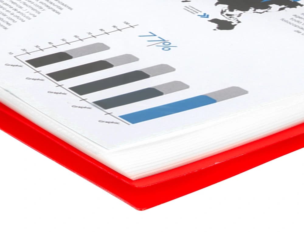 Carpeta liderpapel escaparate con espiral 20 fundas polipropileno
