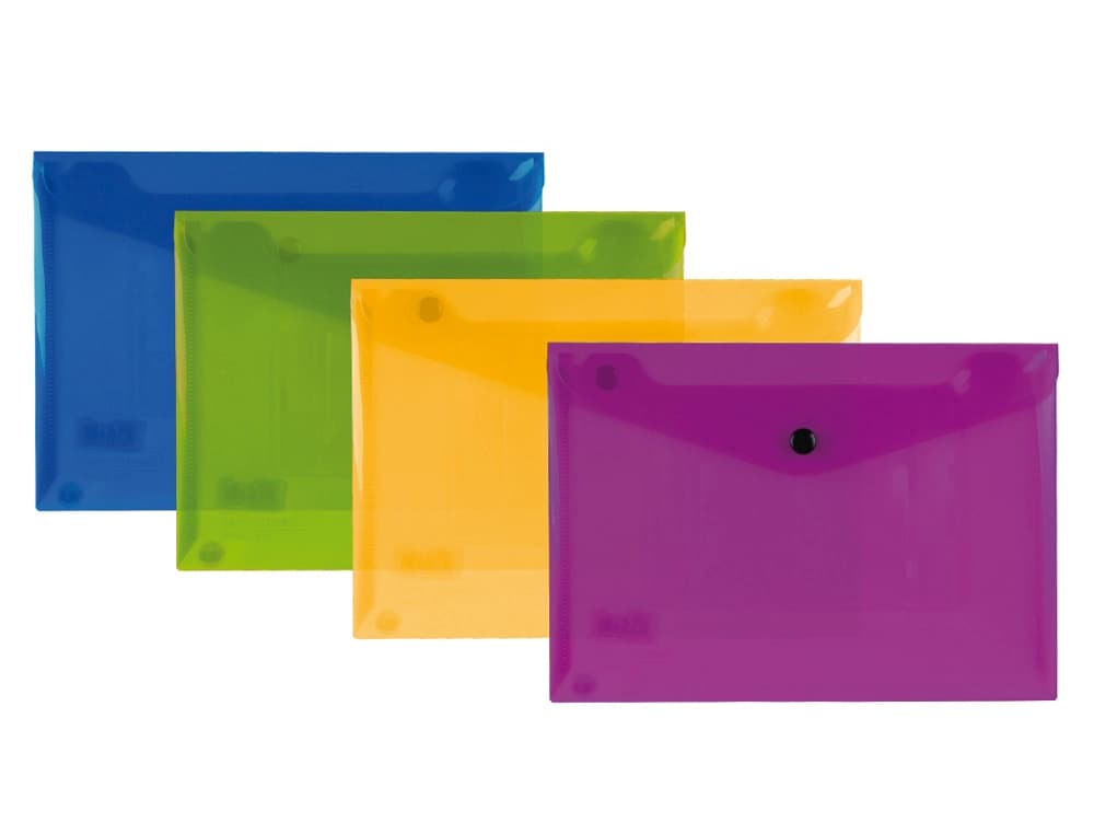 Carpeta liderpapel dossier broche polipropileno pack de 4 colores